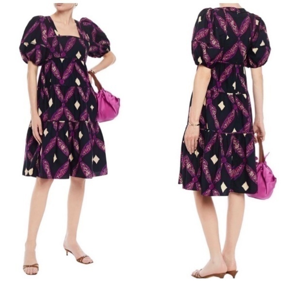 Ulla Johnson‎ Nora Quilted Puff Sleeve Dress with Pockets 0 - Picture 1 of 12